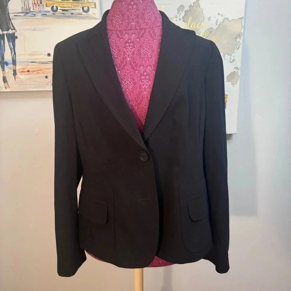 Akris Punto Black Classic Blazer Women Size 12 - Picture 1 of 7